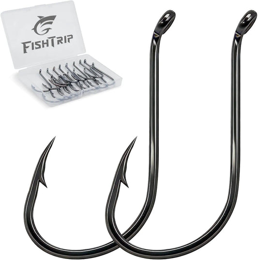 50/100 Pack Octopus Fishing HooksOffset Beak Circle Hooks for Fish Hooks Saltwater