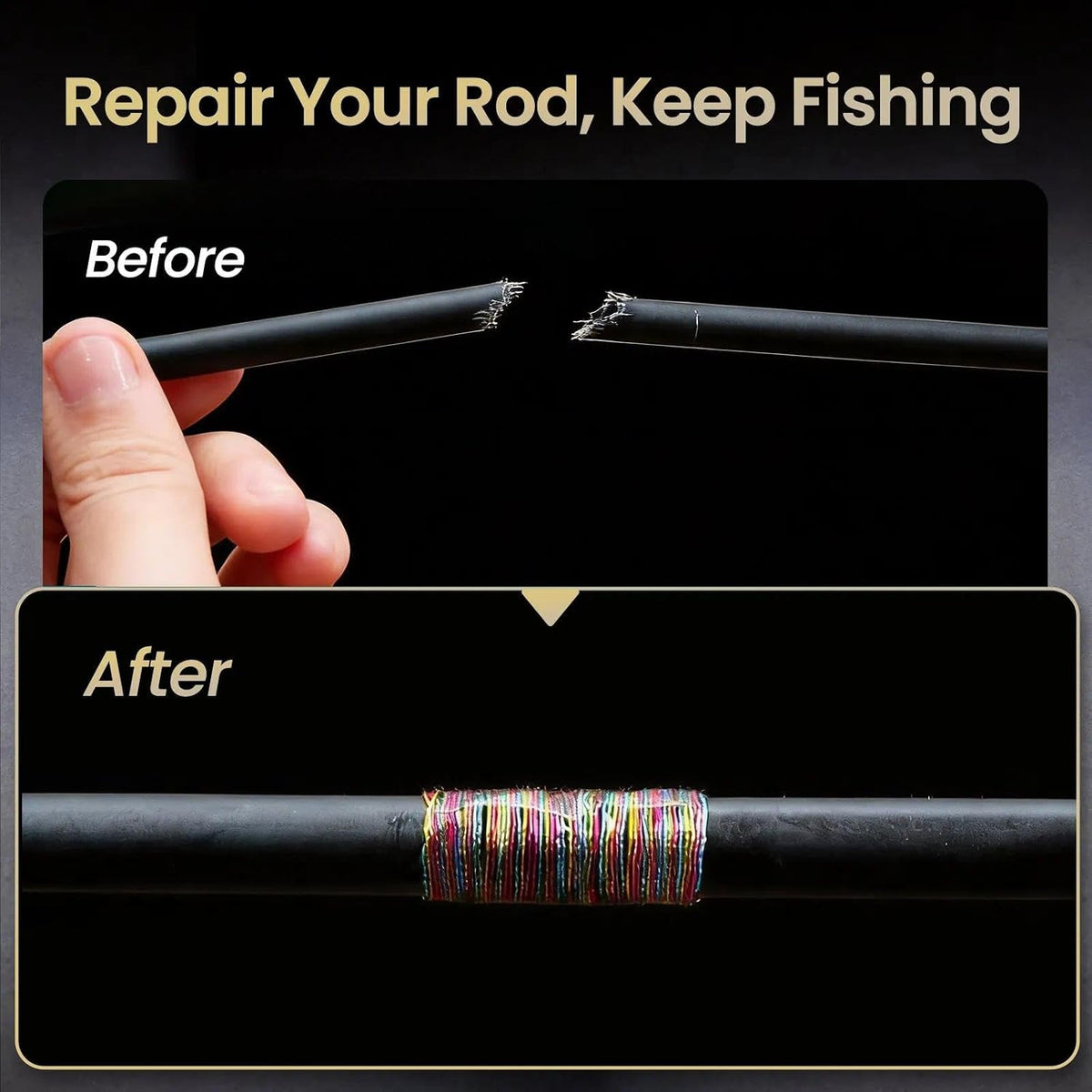 FishTrip 35Pcs Fishing Rod Tip Repair Kit Complete for Rod Repair