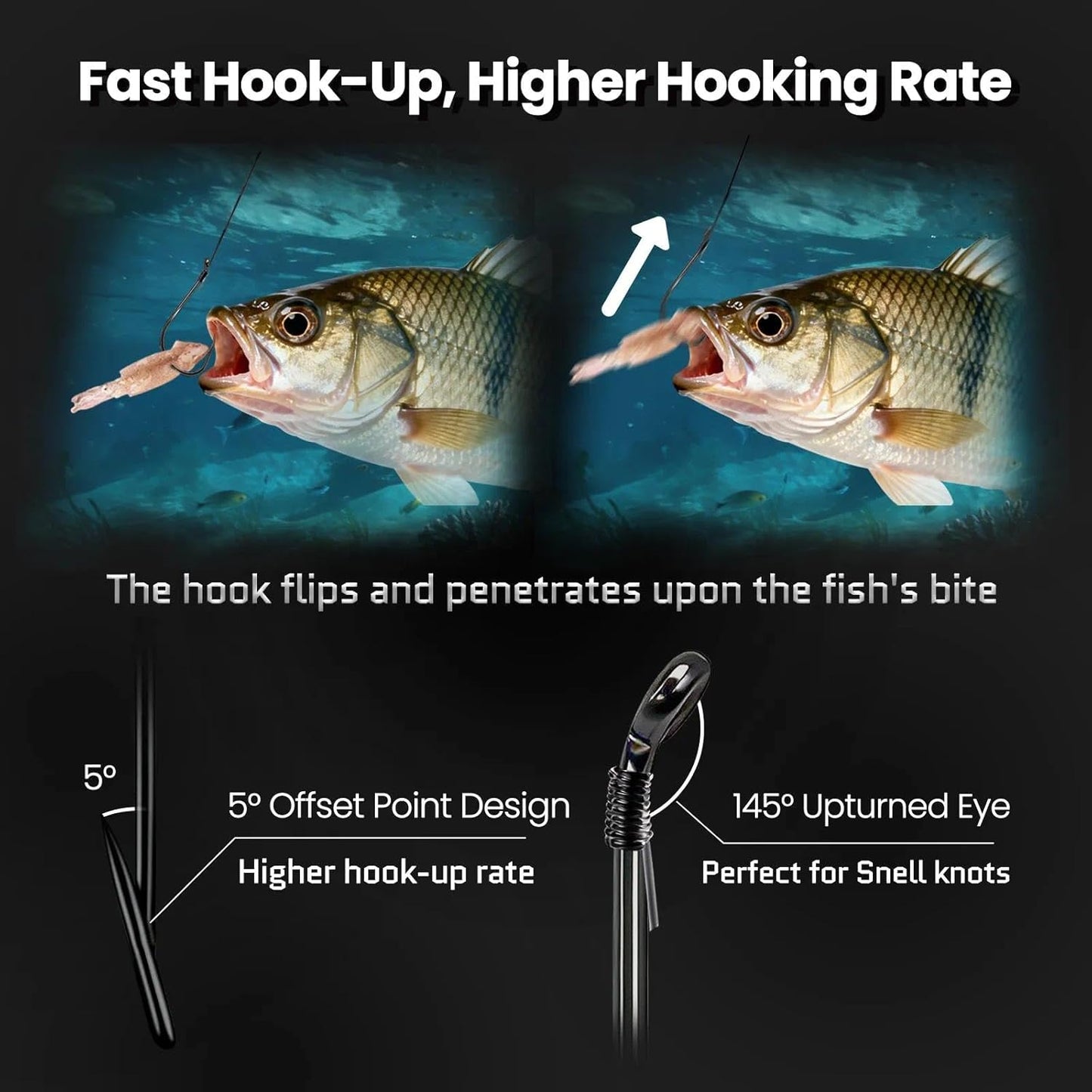 50/100 Pack Octopus Fishing HooksOffset Beak Circle Hooks for Fish Hooks Saltwater