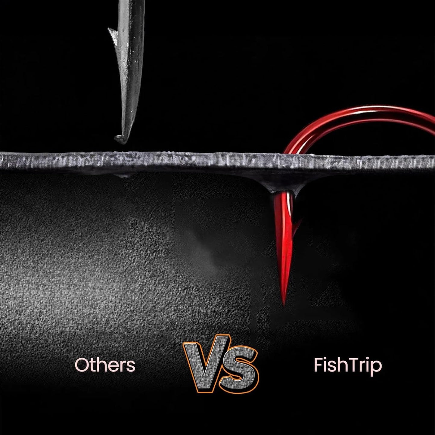 FishTrip 25/50/110pcs Fishing Treble Hooks Red Triple Hooks High Carbon Steel Brabed Sharp Replacement Fishing Hooks on Hard Lure