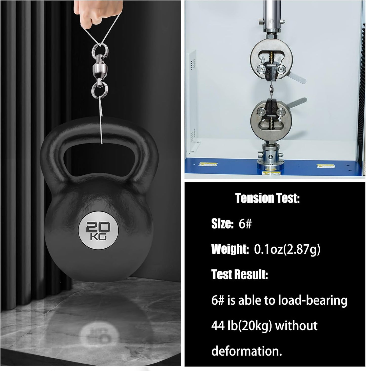 FishTrip 25/50pcs Ball Bearing Swivels with Split Rings for Saltwater High Strength Stainless Steel Ball Bearing Smooth Rotation