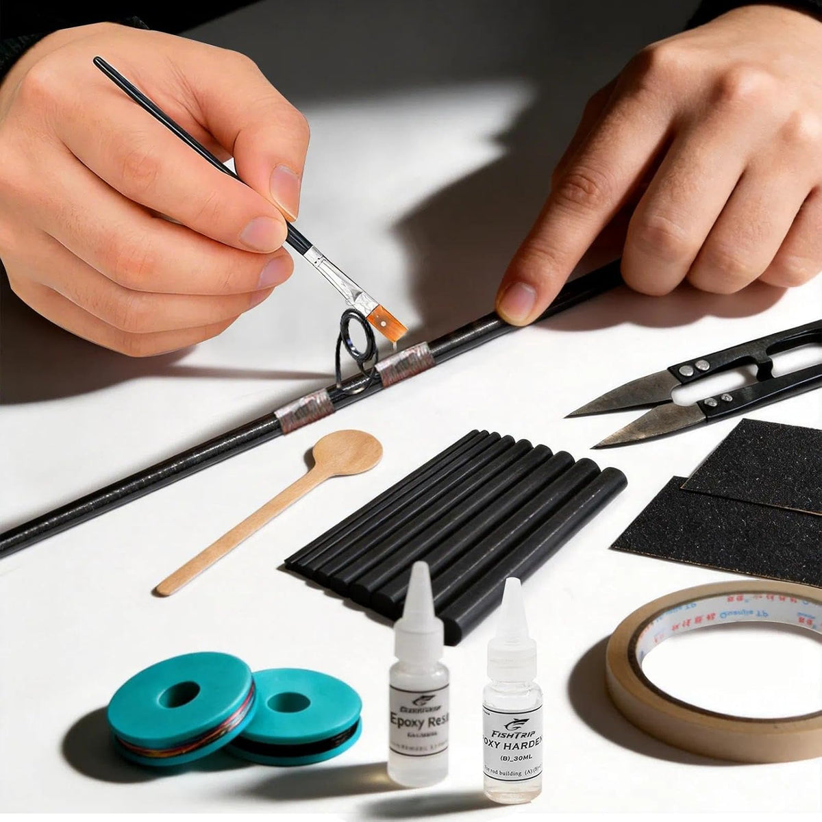 FishTrip Fishing Rod Guides Tips Repair Kit for DIY Rod Repair