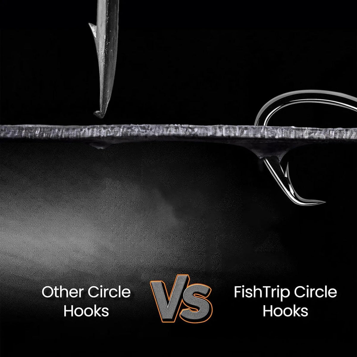 FishTrip 25Pcs Offset 3X Strong Circle Hooks Saltwater for Catfish