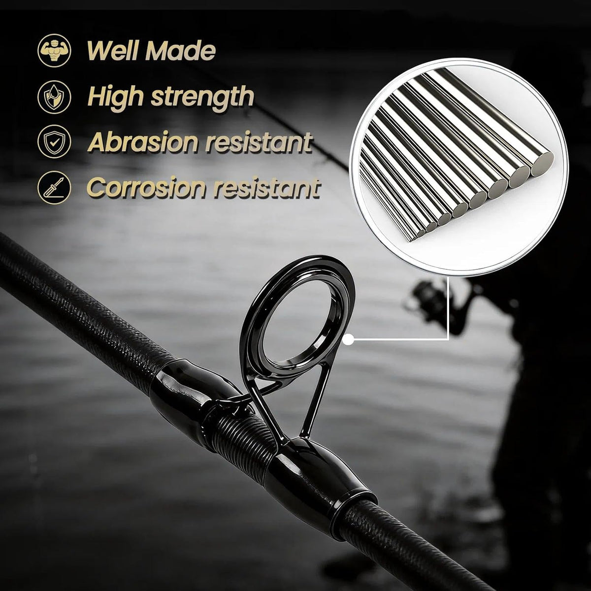 FishTrip Fishing Rod Guides Tips Repair Kit for DIY Rod Repair