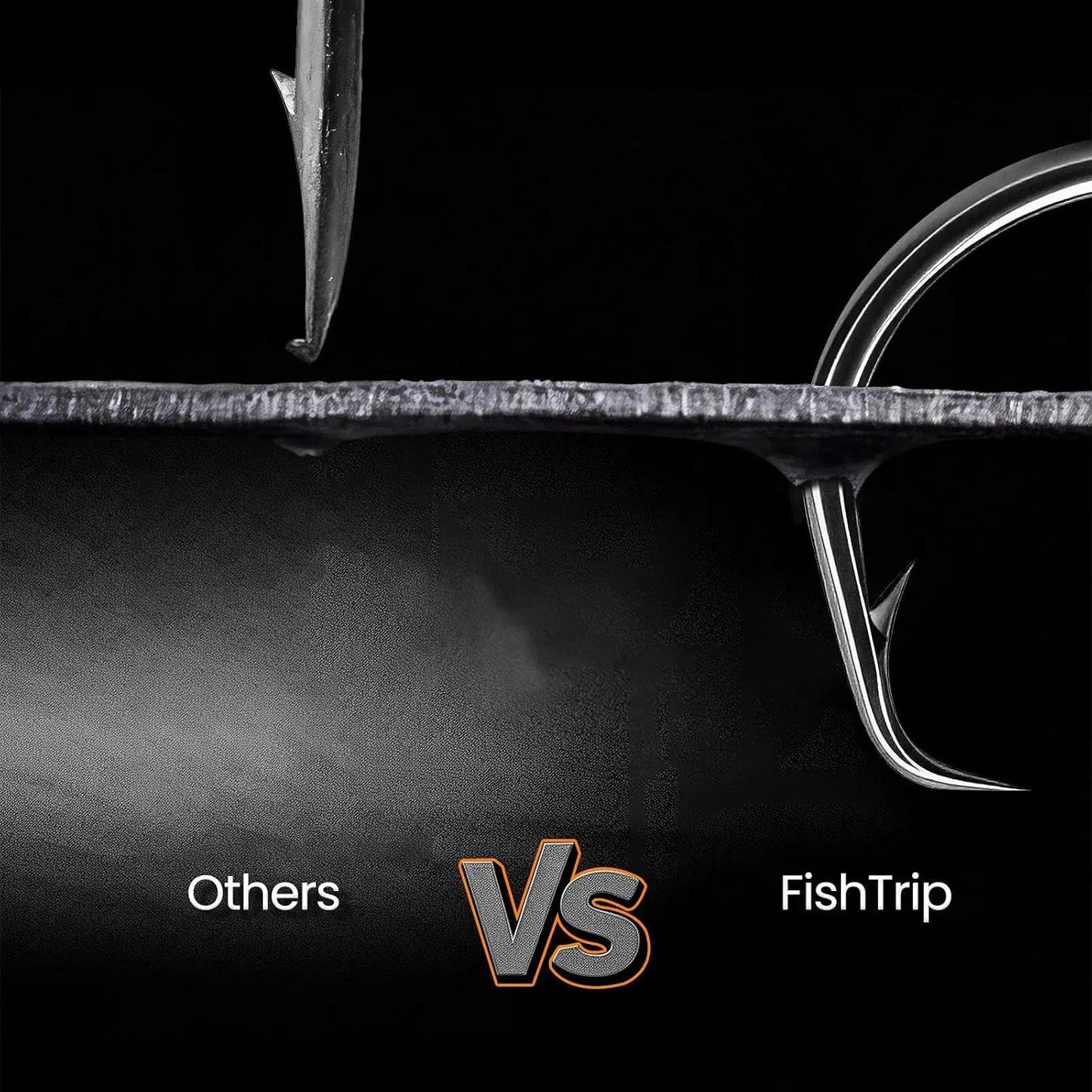 FishTrip 50/100Pcs Inline Circle Hooks 3X Strong High Carbon Steel Rust-Proof Ultra Sharp Barbed Fishing Octopus Hooks for Bass