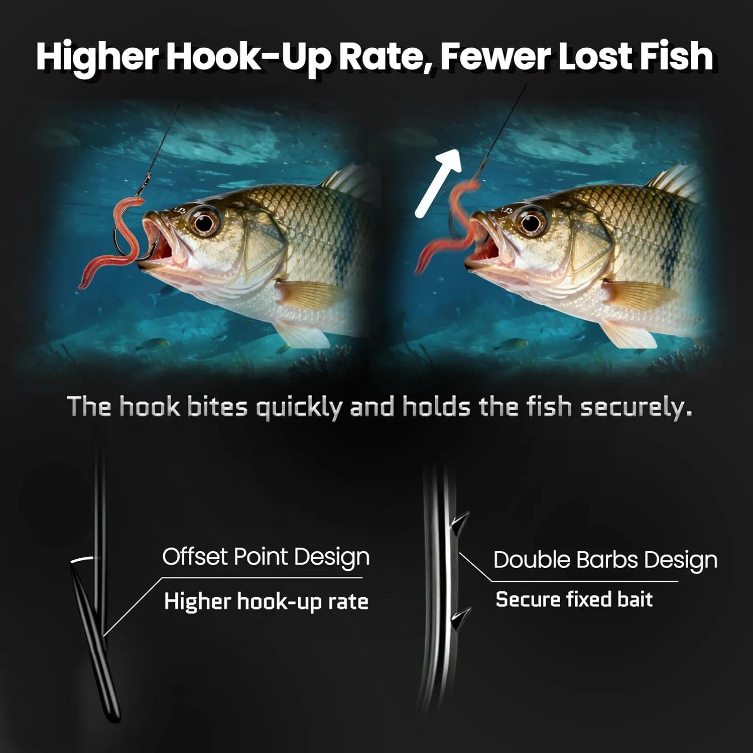 50/100pcs Octopus Baitholder Fishing Hooks Sharp Double Barbed High Carbon Steel Offset Circle Hooks Live Bait Fish Hook