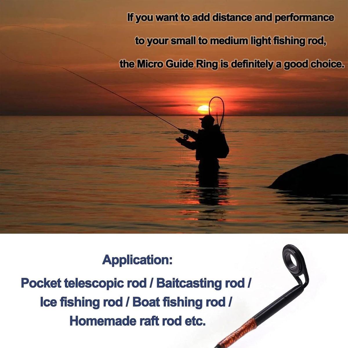 FishTrip 30pcs Micro Rod Tips Repair Kit for Baitcasting Rods