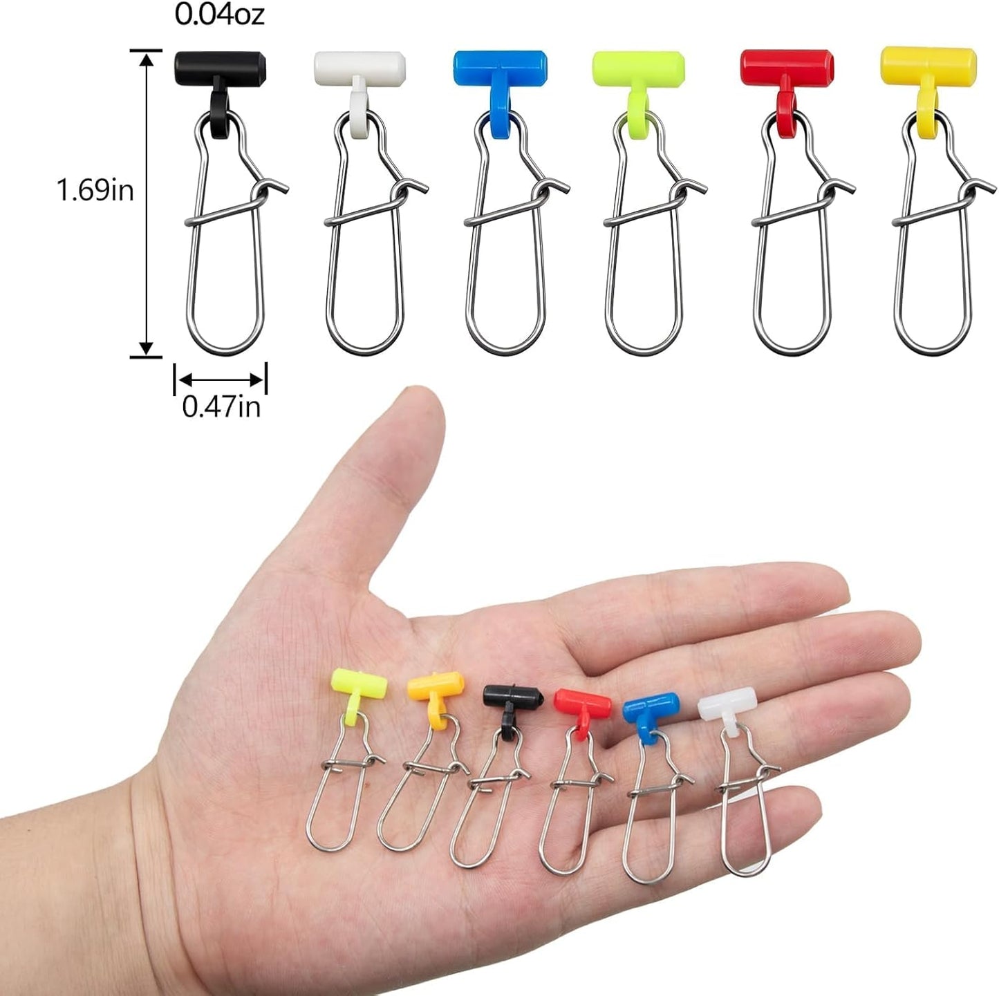 FishTrip 25/50/100pcs Sinker Slides for Fishing Rigs Duo Lock Snaps for Fishing Line Saltwater Connector Accessories