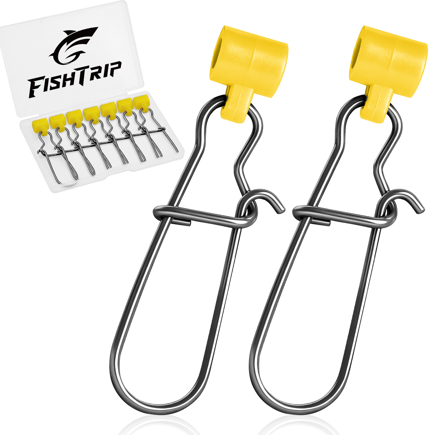 FishTrip 25/50/100pcs Sinker Slides for Fishing Rigs Duo Lock Snaps for Fishing Line Saltwater Connector Accessories