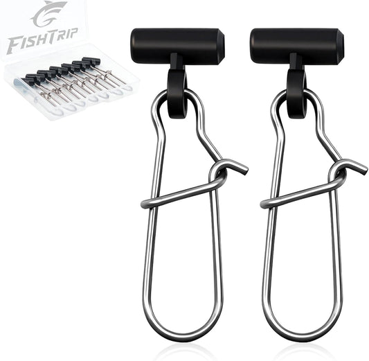 FishTrip 25/50/100pcs Sinker Slides for Fishing Rigs Duo Lock Snaps for Fishing Line Saltwater Connector Accessories