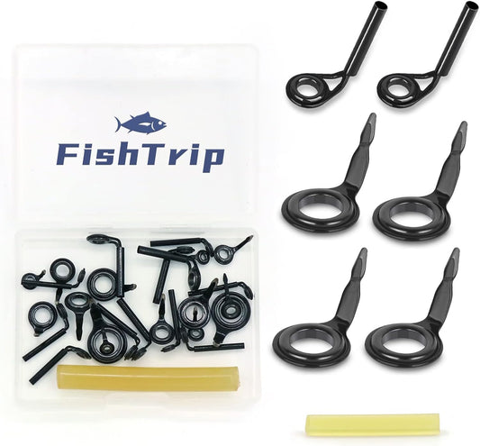 FishTrip Micro Fishing Rod Guides, Ceramic Ring Repair Kit for Rods