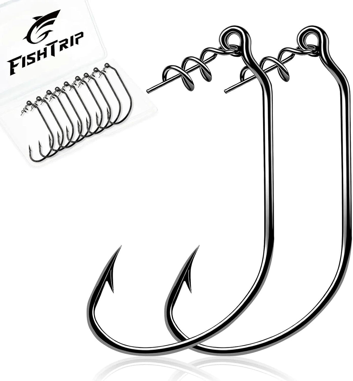 FishTrip Swimbait Hook, 25/50Pcs Twist-Lock Worm Keeper Hooks