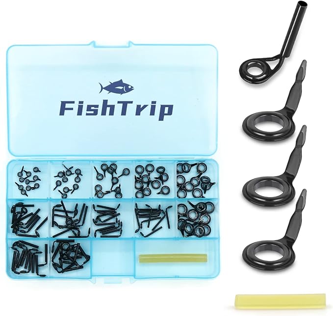 FishTrip Micro Fishing Rod Guides, Ceramic Ring Repair Kit for Rods
